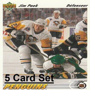Jim Paek Pittsburgh Penguins NHL Hockey Card Collection - 5 Card Set
